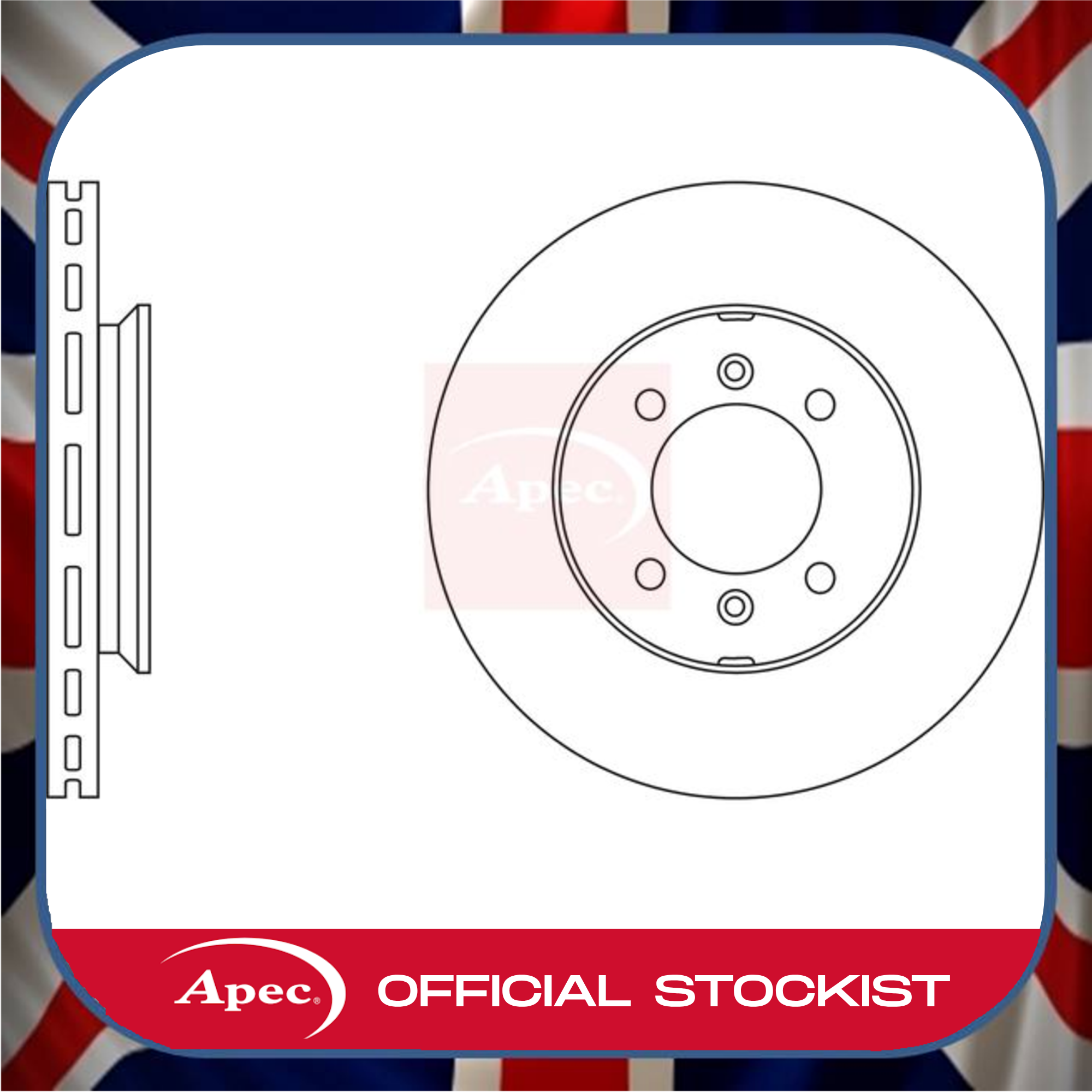 MG TF 135 Front 240mm Vented Brake Disc OE Quality APEC DSK150