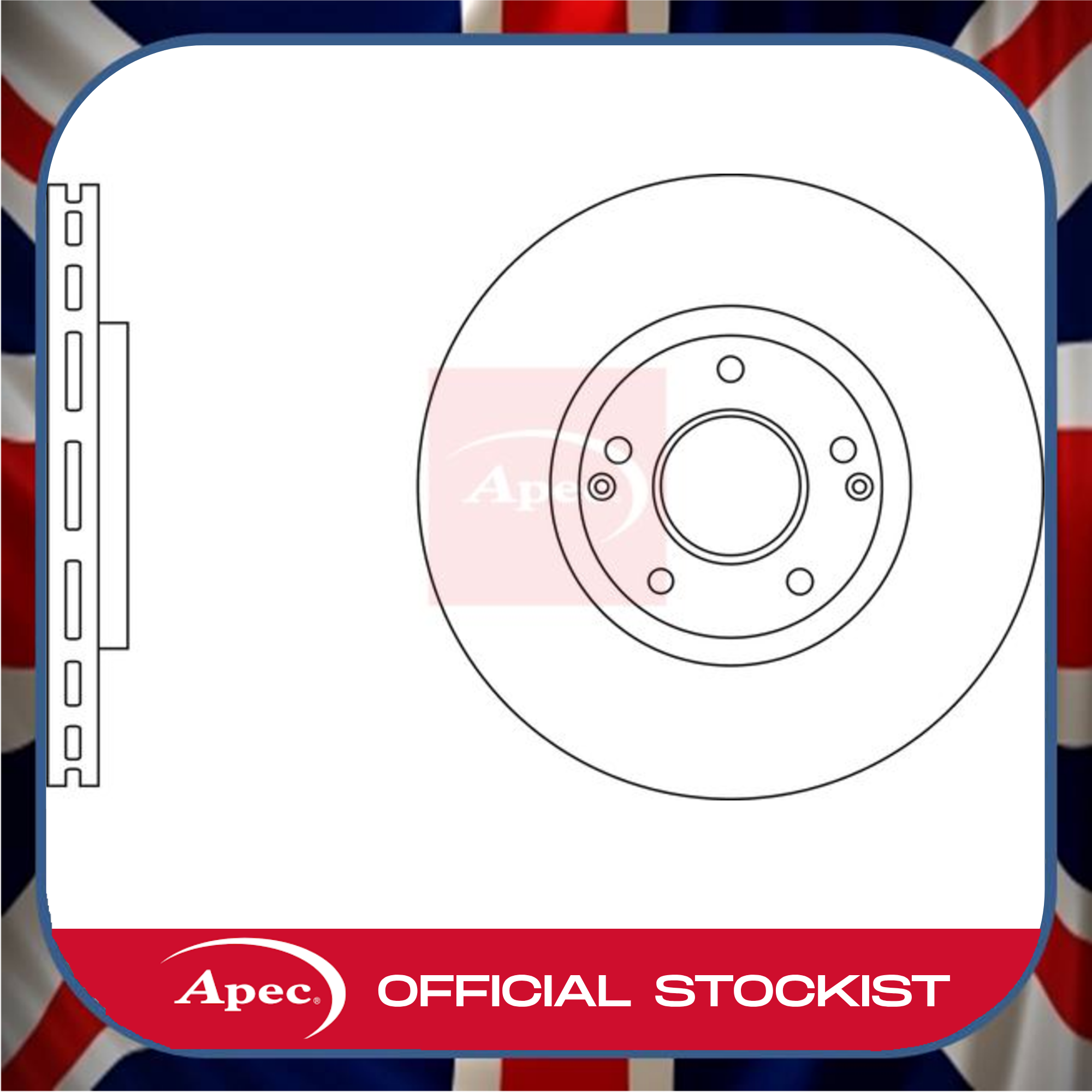 Ssangyong Tivoli e-XGi Front 298mm Vented Brake Disc APEC DSK3292
